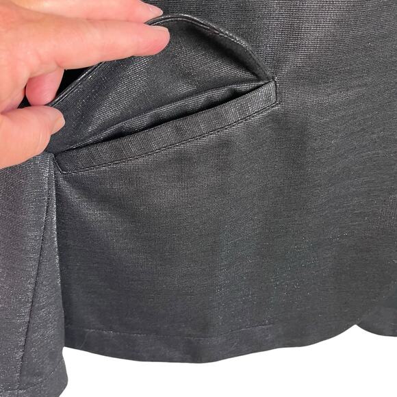 SERENA Williams Women's Sz 1XL Black Shimmery Party Blazer Zipper Cuff - Picture 5 of 11